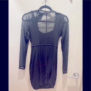 Ksubi mini dress size 6. Slip dress with overlying sheer long sleeve dress.